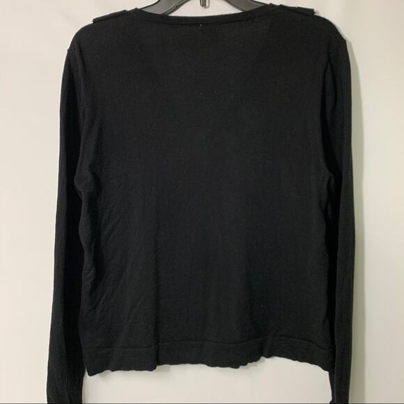 Madison V-Neck Cardigan Sweater Black XL - Picture 6 of 9